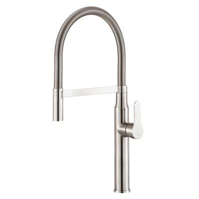 China Modern Deck Mounted Pull Down Mixed 304 Stainless Steel Kitchen Faucet for sale