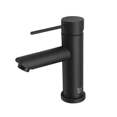 China Modern 304 Stainless Steel Deck Mounted Washroom Bathroom Black Basin Faucet With Durable Ceramic for sale