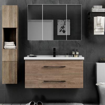 China Modern Modern Plywood Coastal Bathroom Furniture Vanity With Side Cabinet for sale