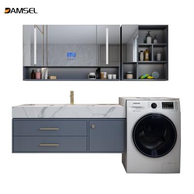 China Modern Luxury Laundry Room Sink With Cabinet Washing Machine Cabinet for sale