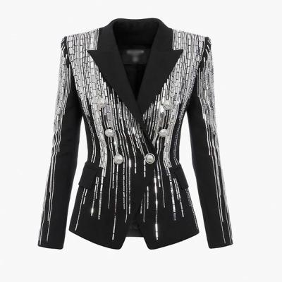 China New Plus Size Design Professional Suits Ladies Suits Ladies Formal Sequin Blazers for sale