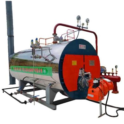 China Skid Mounted Horizontal Hotels WNS Gas Petrol And Oil Steam Boiler for sale