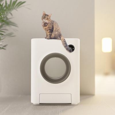 China Large Luxury Automatic Self-cleaning Smart Cat Litter Box Mobile Remote Control Self Cleaning APP Remote Control Smart Pet Cat Toilet for sale