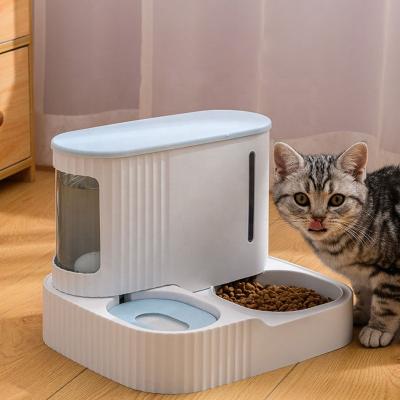 China Viable Safety Material Pet Supplies Automatic Pet Cat Food Bowl 3L Dog Pet Feeder Food Storage Cat Drinking Water Dry Bowl for sale