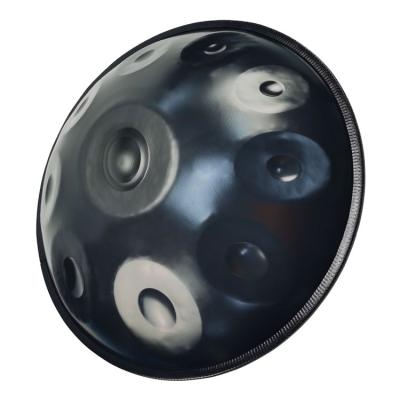 China Other Factory Wholesale ASTEMAN Handpan Performers Series 10 Note D Percussion Instrument Drum Set Black Minor Professional Made for sale