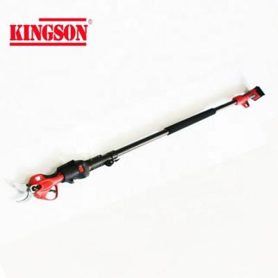 China Anti-skid handle Kingson telescopic electric shears and extension pole electric pruner for orchard trees for sale