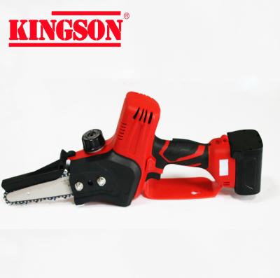 China KINGSON Professional Cordless Chainsaw Rechargeable Battery Chainsaw Pruning Wood Tools for sale