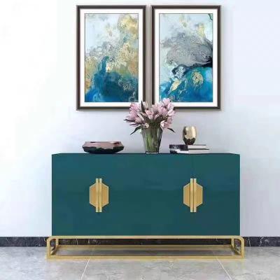 China Morandi Home Color Furniture Sideboard Green Decoration Modern Minimalist Light Luxury Storage Cabinet for sale