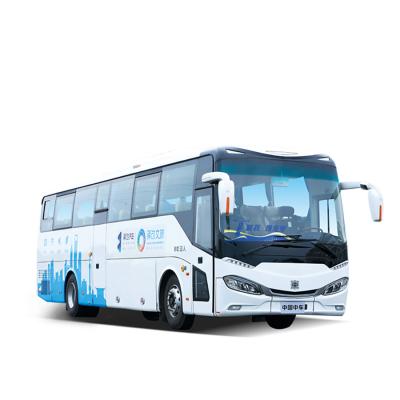 China Comfortable Tourist Travel Coach Bus Electric 256KM Mileage With Leather Seats for sale