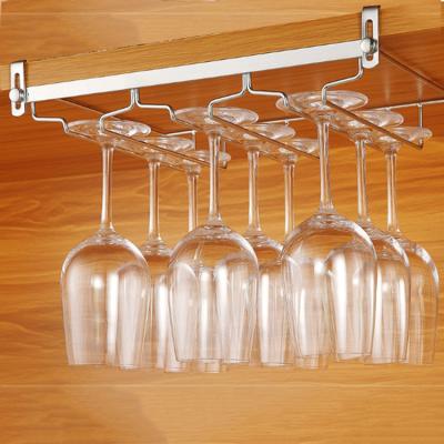 China Viable Under Cabinet Kitchen Rack Wine Glass Hanger Storage Stemware Metal Bar Buckets, Coolers and 304 Stainless Steel, Racks Metal for sale