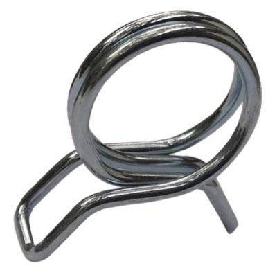 China Wholesale Pipe Clamp Factory Standard Stainless Steel Wire Spring Double Pipe Clamp for sale