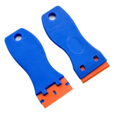 China For Auto Window Tint Vinyl Tool Application Floor Razor Blade Scraper with 100 PCS Extra Blade Plastic Scraper Tool for Window Cleaning for sale