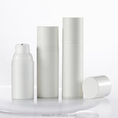 China TYD-AL258 Factory personal care round white injector pp single wall plastic airlees pump up lotion bottle for cosmetic for sale