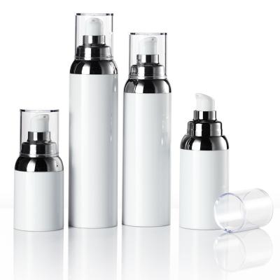 China TYD-AL112 Personal Care Empty Custom Design Coated Silver Airless Lotion Pump Bottle For Cosmetic for sale