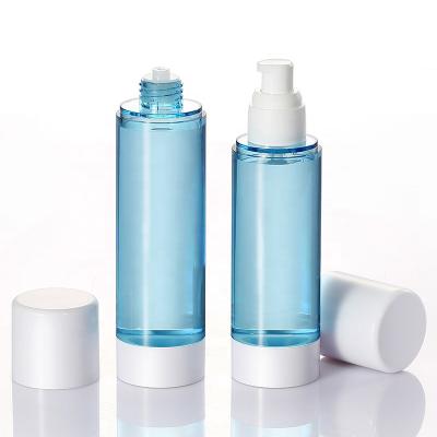 China BEAUTY WRAPPING ZKP001empty round pet cosmetic packaging cream lotion plastic bottle for sale