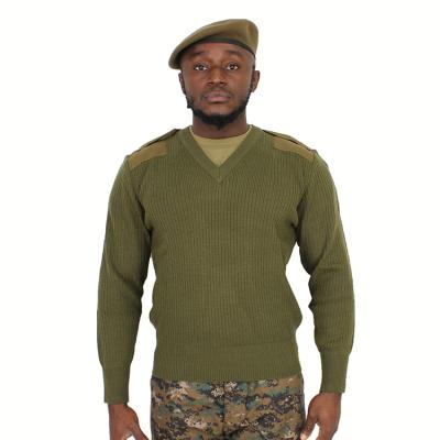 China Anti-wrinkle army outdoor uniforms knit wool pullover military tactical sweater for men for sale