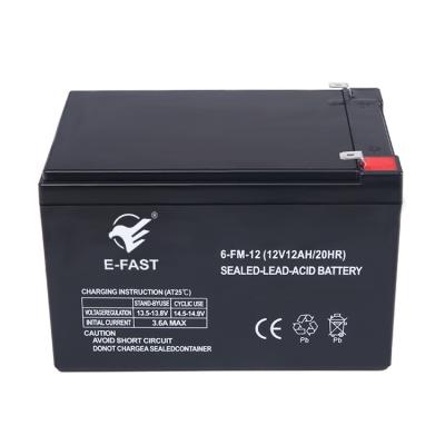 China Plays the most popular UPS 12V12AH lead acid battery E-FAST 12v power battery access control for home appliances for sale