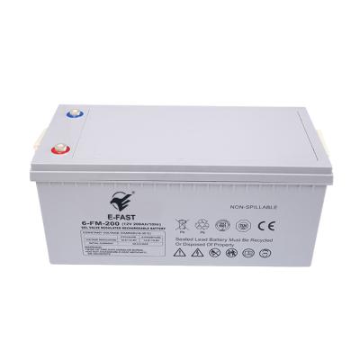 China Free Maintenance Sealed Gel Battery Charger 250ah Lead Acid Battery 12v 200ah Deep Cycle Rechargeable E-Fast Battery Deep Cycle Solar AGL Gel Lead Acid Battery For Sale for sale