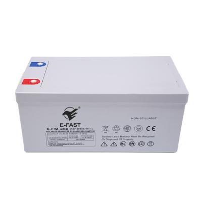 China Toys best price E-FAST ET250-12 multifunctional intelligent deep cycle energy 12V 250ah lead acid batteries for sale