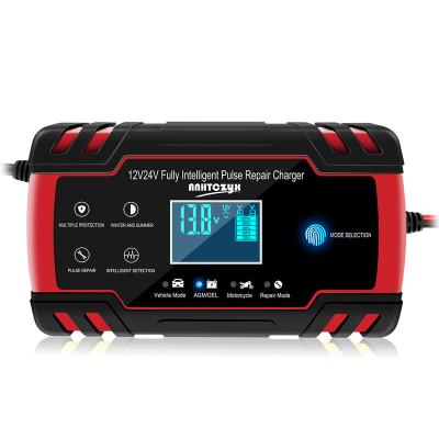 China Digital LCD Display E-FAST ZYX-J30 Full Automatic Battery Charger 12V 24V Activate Type Battery Repair Charger For Car Motorcycle AGM and GEL for sale