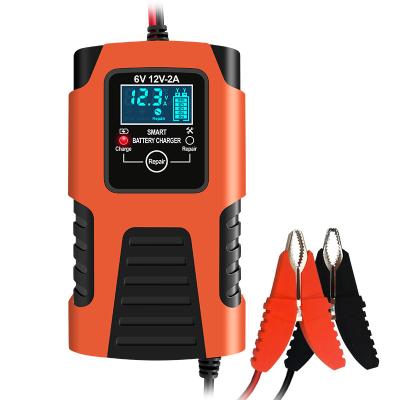 China Motorcycle Car 12V Battery Charger 12V 2A Pulse Repair Lead Acid Auto Smart Battery Charger For 12V Car Battery With CE for sale