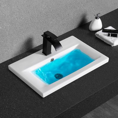 China CB35-600 Easy Clean The Latest Design Modern Wash Bathroom Sink Set Cabinet Basin for sale