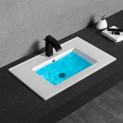 China CB700 China supplier easy clean porcelain cabinet rectangular bathroom sink for hotel for sale