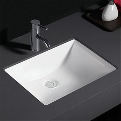 China Wholesale Sanitary Easy Clean Sink Rectangle Ceramic Bathroom Product Display Items SUC510 Undermount Basin for sale