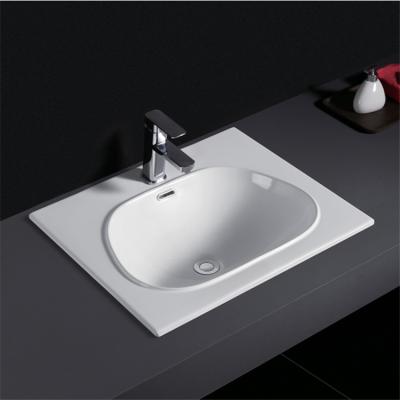 China CBR600 Style Dining Room Cabinet Wash Hand Basin Easy Clean Rectangular Modern Basin Mounted Sink With Hole for sale