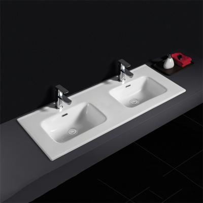 China New Next CB15-1200D Style Bathroom Cabinet Easy Clean European Large Size Double Basin Sink for sale