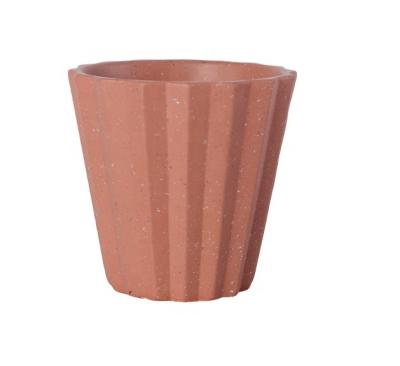 China Modern Cement Indoor Plant Pots 4 Inch Medium Clay Modern Decorative Planter Flower Containers With Drain Hole for sale