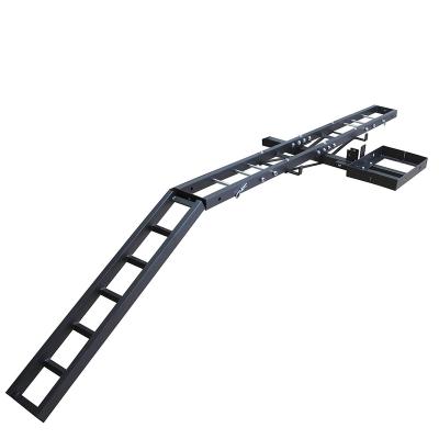 China High Efficiency 75.5x 5 Folding Steel Cargo Carrier Extension 500LBS Motorcycle Cargo Carriers Mobility Scooter Hitch Cargo Carrier With Ramp for sale