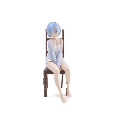 China Cartoon Toy Anime Re:Life in a Different World of Rem Zero Animation Pajamas Chair Action Figure PVC Model Decoration for sale