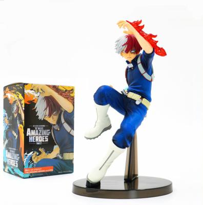 China Cartoon Toy Hot Sell 19cm My Hero Academia Boku No Hero Academia Todoroki Shoto Anime PVC Figure Toy for sale