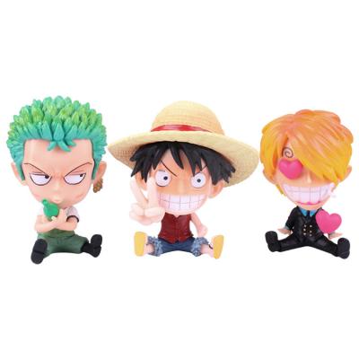 China Cartoon Toy 14 Models Anime Action Number Monkey D. Luffy Roronoa Zoro One Piece Action Number for sale