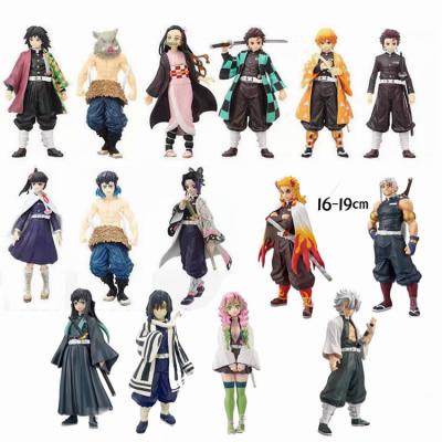 China Cartoon Toy Demon Slayer 16 Models Kimetsu No Yaiba Anime PVC Action Figure Model Toys Action Number Use Color Box Packing for sale