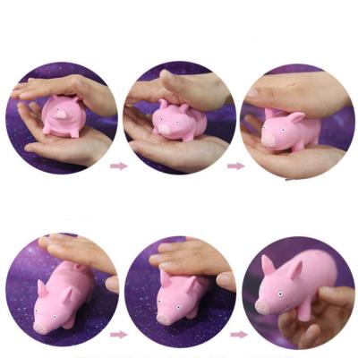 China Hot Selling 2021 New Pig Squeeze Toys Creative Funny Pink Version Squeeze Casual Squeeze Won't Damage For Children Toys for sale