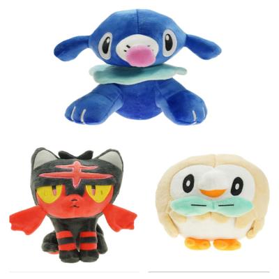 China Cheap Plush Toy Soft Stuffed Animal Toys Pokemon- Litten Rowlet Popplio Wholesale Gift for sale