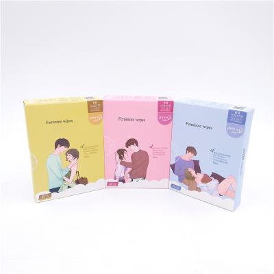 China Eco-friendly soft like feminine wet cotton wipes with simple packaging for sale