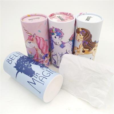 China High Quality Environmentally Friendly Tissue Paper Running Car Round Box Facial Tissue Paper for sale