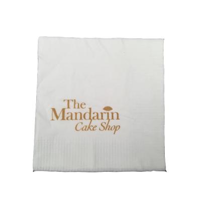 China Color Printing Napkin Paper Table Ware White Single Napkin With Logo for sale