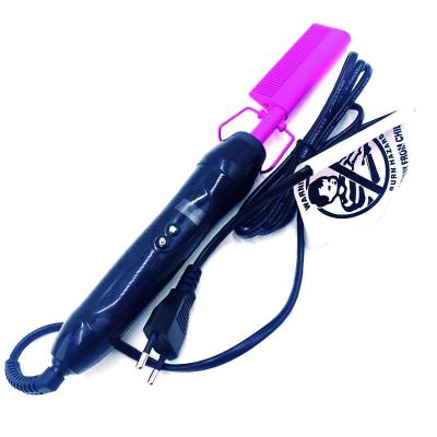 China Hot Iron Comb Hair Straightener Flat Irons Hair Curling Iron Alloy Electric Hair Curler Titanium Brush for sale