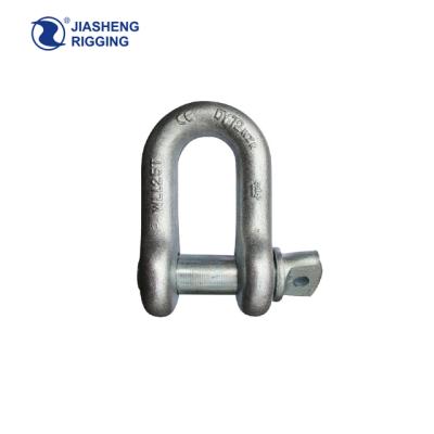 China Heavy Industry G210 Lifting Electro Galvanized Pin USA Dee Type Carbon Steel Screw Drop Forged Marine Rigging Chain Shackle D for sale