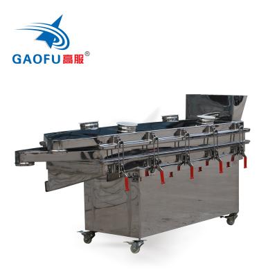 China Food Processing Particle Size Linear Sieve Shaker Salt Vibrating Screen Separator Grading Machine Price for sale