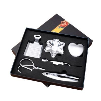 China Multifunctional Kitchen Viable Instruments Gift Sets 8 PCS Seafood Tool Kit Stainless Steel Lobster Crab Tool Kit for sale