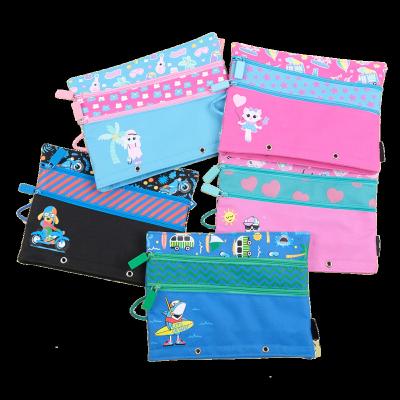 China Schools & Offices PENCIL BAG POUCH STATIONERY CASE 600D WITH SILK PRINT for sale