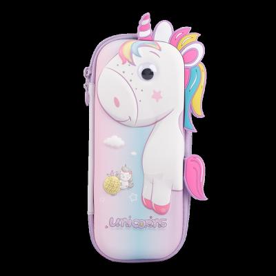 China ATTRACTIVE LITTLE UNICORN EVA 3D POUCH HARD-TOP PLUSTER UNICORN DINOSAU DESIGN WITH for sale