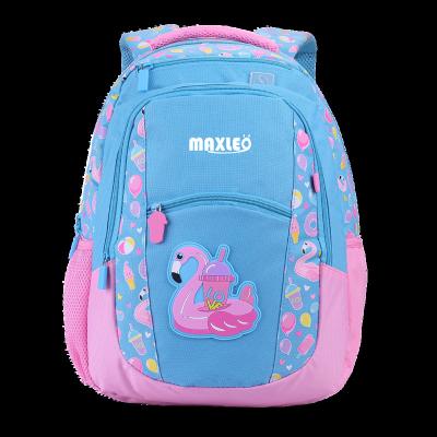 China Polyester KIDS BACKPACK ATTRACTIVE SCHOOL BAG FLAMINGO LIGHT BLUE for sale