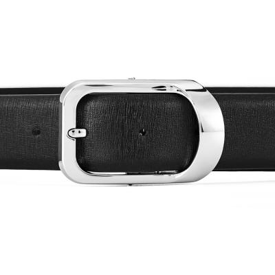 China Leisure Newfashioned Reversible Buckle Split Leather Belt For Men for sale