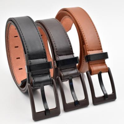 China Custom PU Belts Fashion Plastic Metal Anti Allergy Safety Student Men Women Free Pu Leather Belt for sale